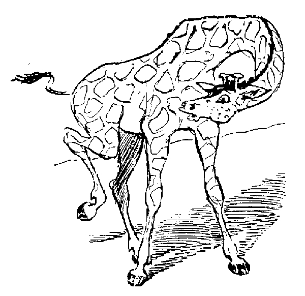 Coloriage d'une girafe paisible dans son habitat naturel