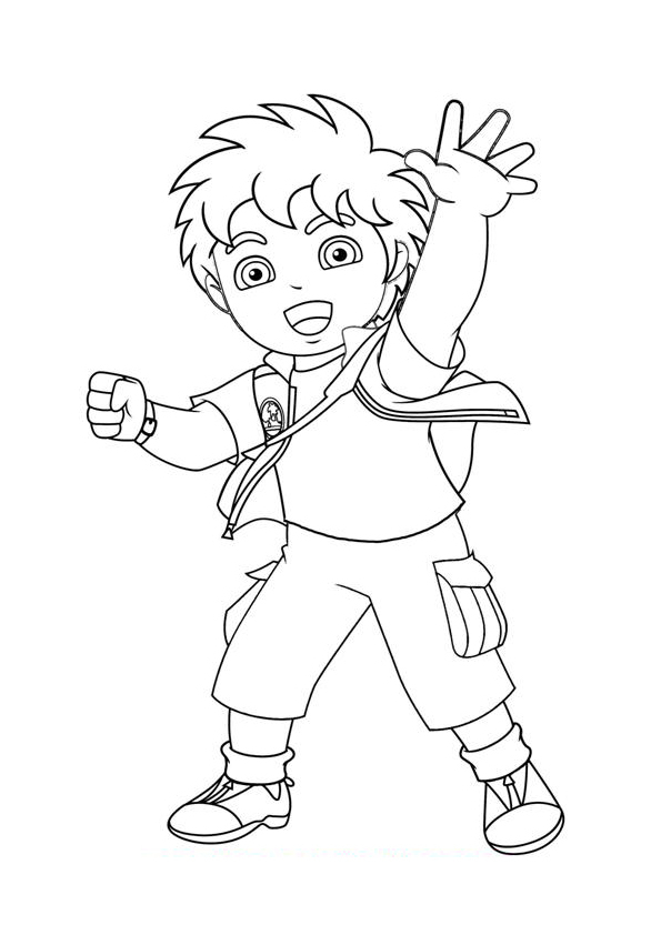 Go Diego, aventurier, en pleine exploration dans la jungle