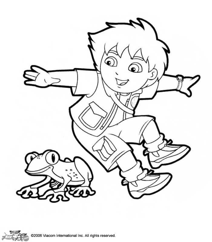 Go Diego dans la jungle avec un singe et un crocodile