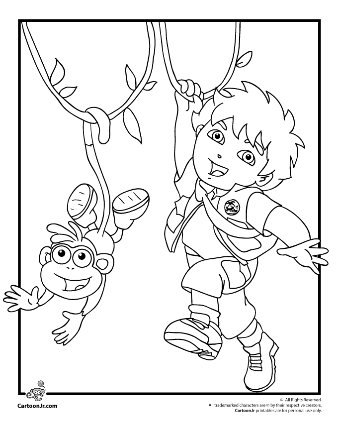 Go Diego et un animal en détresse dans la jungle Go Diego et un animal en détresse dans la jungle