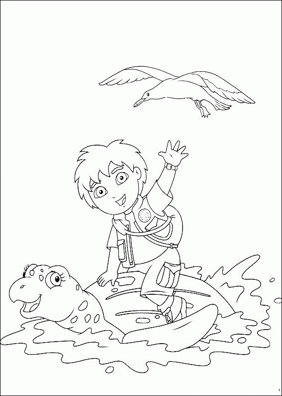 Go Diego et un animal en détresse dans la jungle