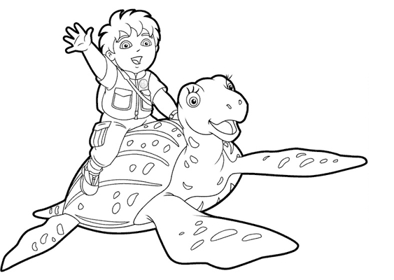 Go Diego, l'aventurier, en pleine exploration dans la nature