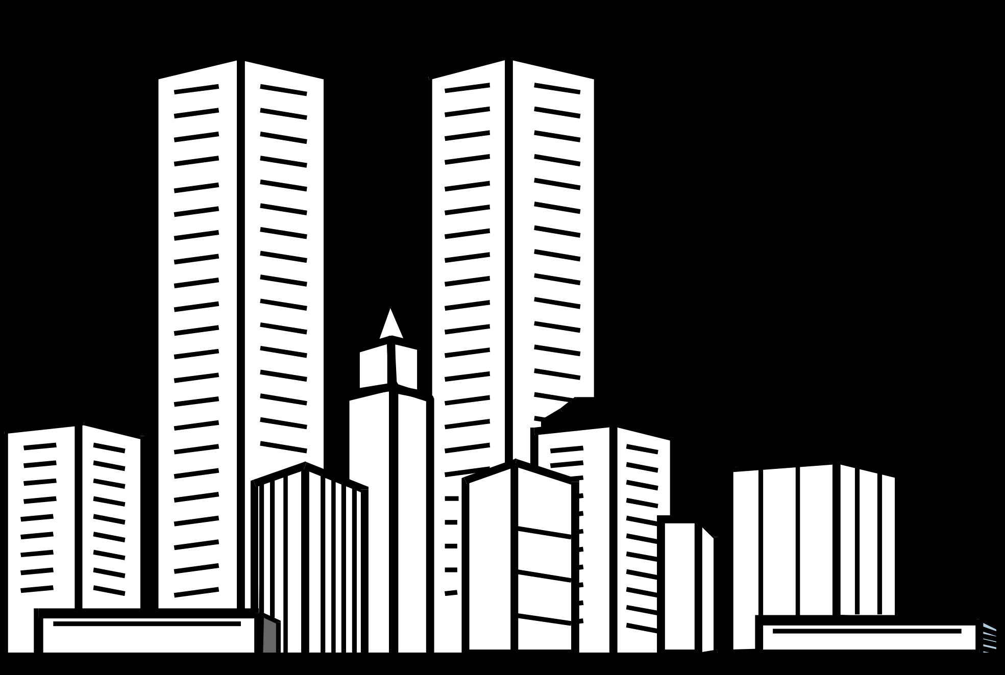 Coloriage d'un gratte-ciel moderne en milieu urbain
