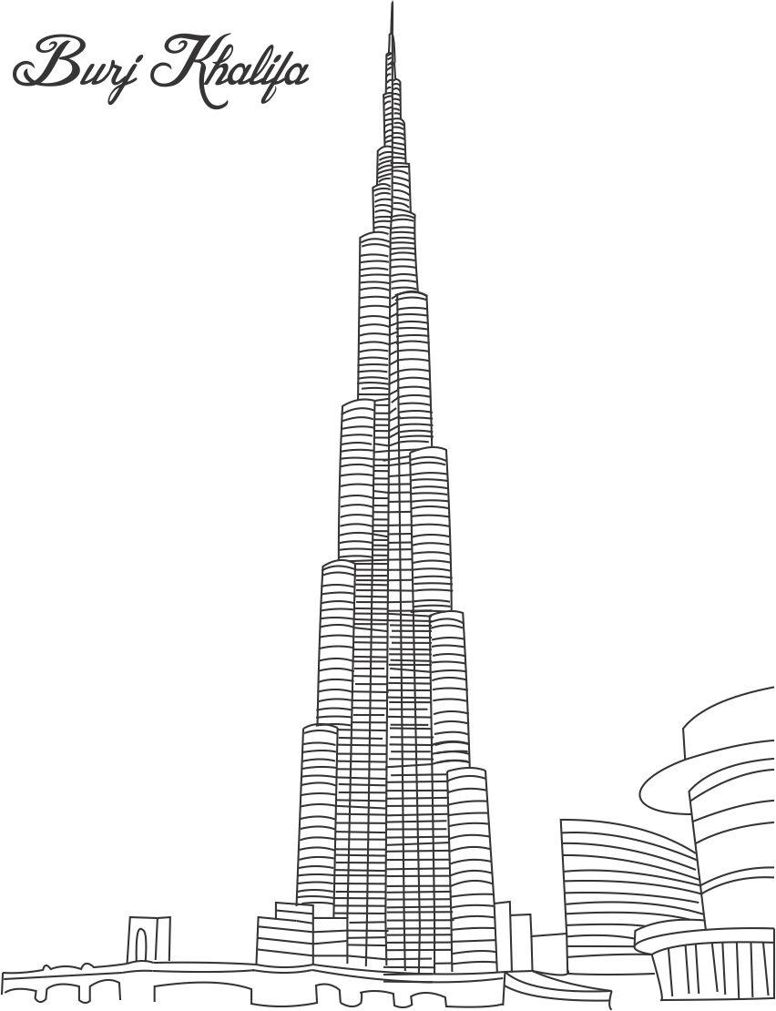 Coloriage d'un gratte-ciel moderne dans un paysage urbain
