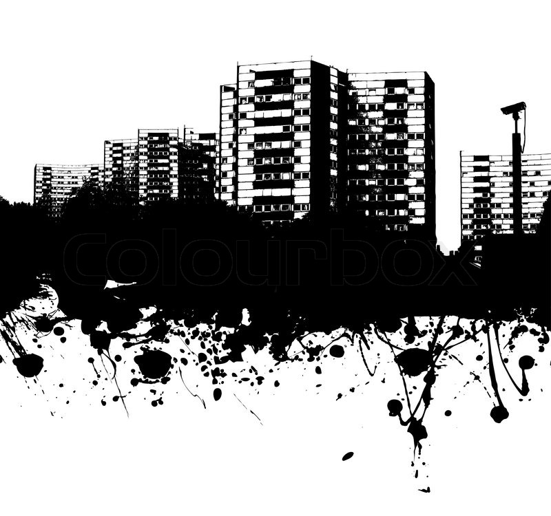 Coloriage d'un gratte-ciel moderne en milieu urbain