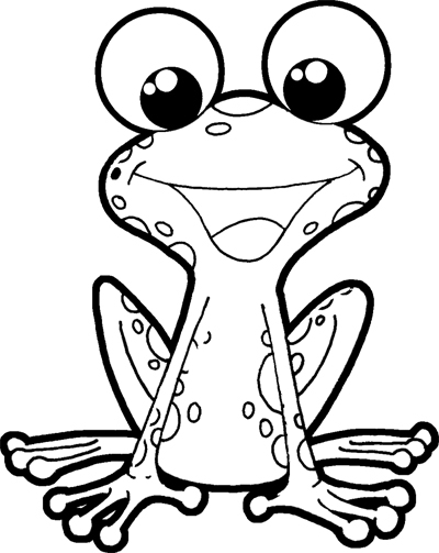 Coloriage d'une grenouille assise sur une feuille de nénuphar dans un environnement aquatique Coloriage d'une grenouille assise sur une feuille de nénuphar dans un environnement aquatique