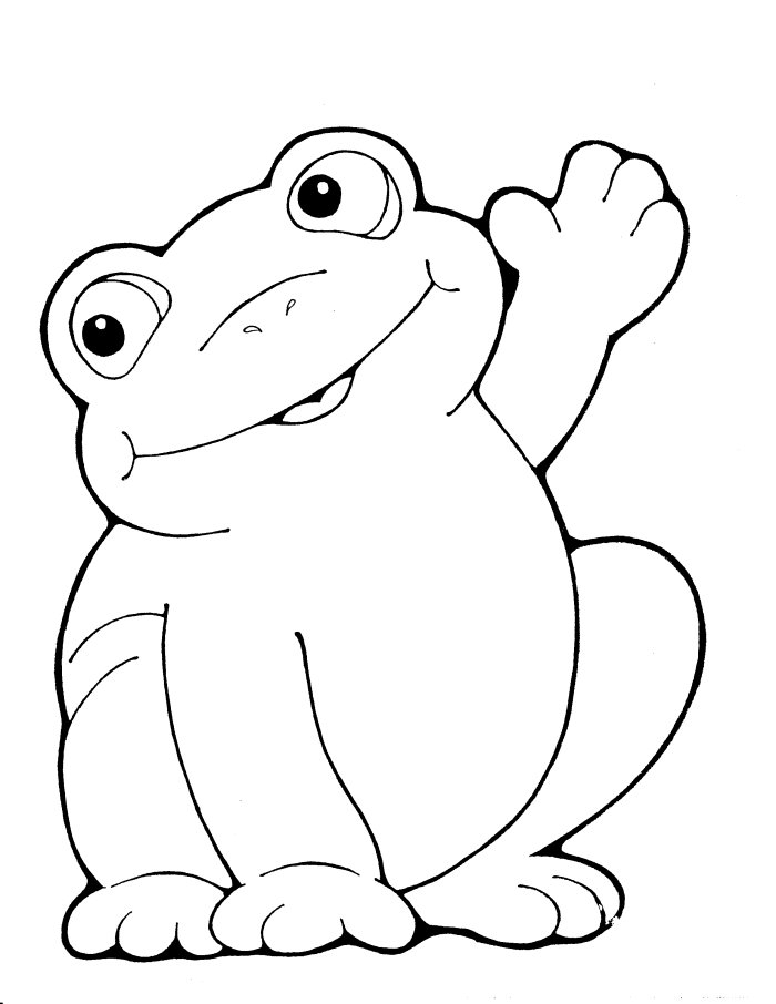 Coloriage d'une grenouille reposant sur une feuille de nénuphar