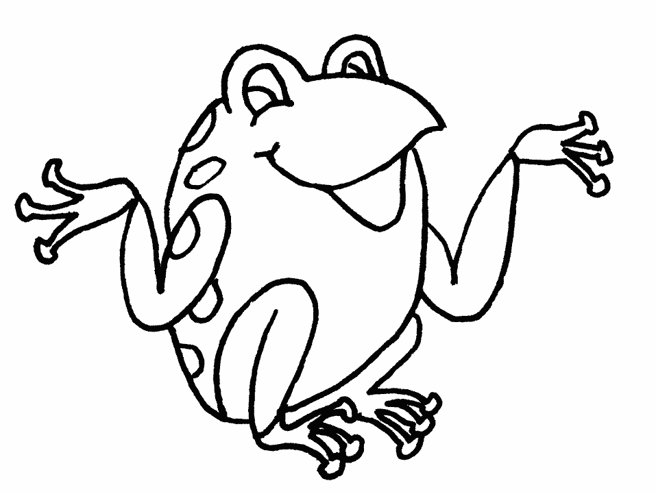 Coloriage d’une grenouille joyeuse sur une feuille de nénuphar