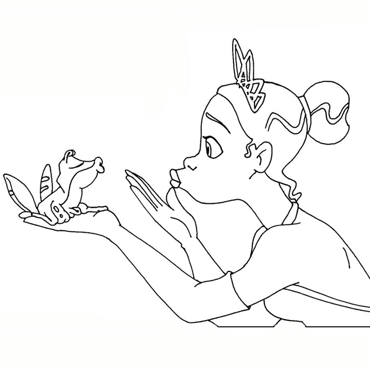 Coloriage d'une grenouille sur une feuille de nénuphar