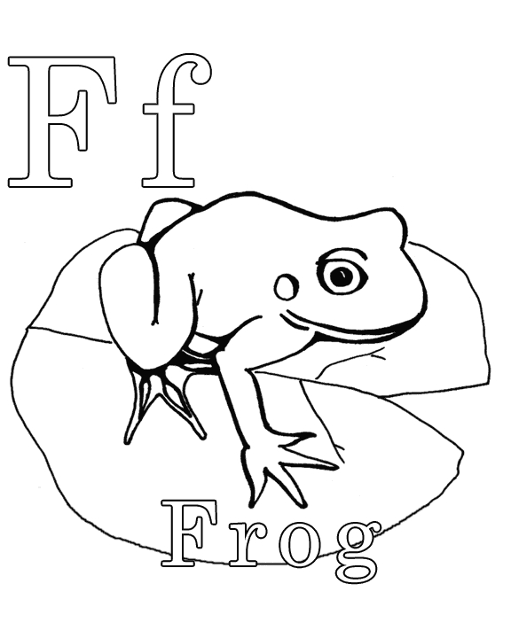 Coloriage d'une grenouille assise sur une feuille au bord d'un étang Coloriage d'une grenouille assise sur une feuille au bord d'un étang