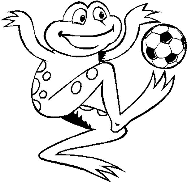 Coloriage d'une grenouille sur une feuille de nénuphar