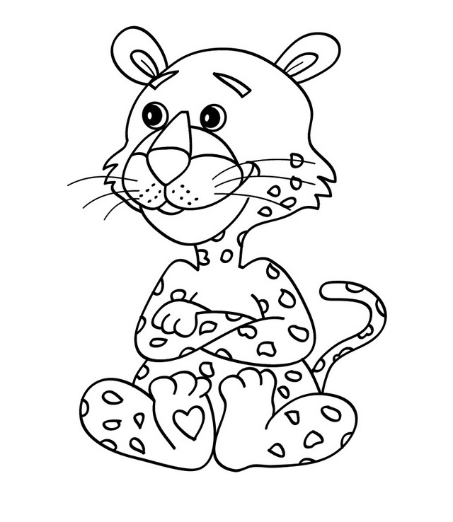 Coloriage d'un guépard en position de course sur un fond naturel