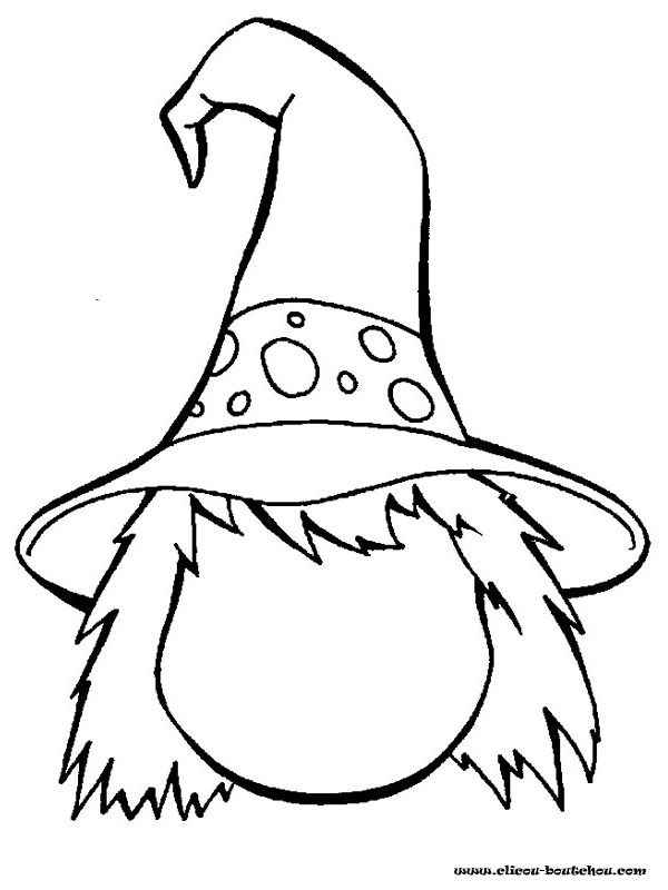 Scène d'Halloween avec une sorcière et sa citrouille