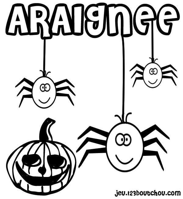 Coloriage d'Halloween avec un chat noir et une citrouille souriante