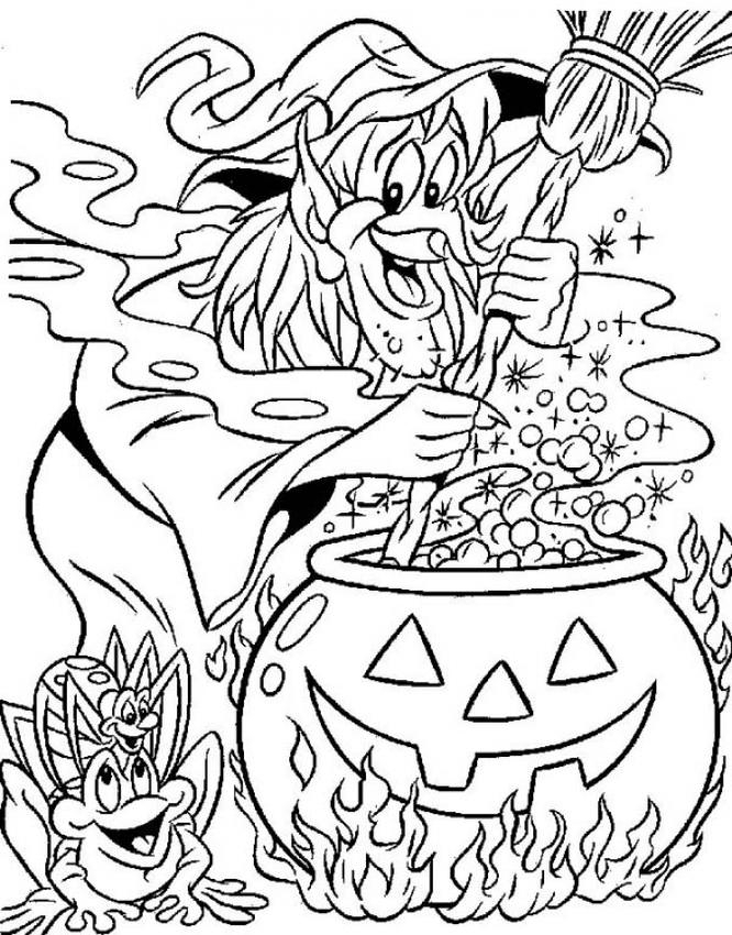 Scène d'Halloween avec un fantôme et des citrouilles dans un décor nocturne