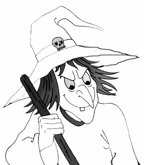 Coloriage d'une scène d'Halloween avec un fantôme et des citrouilles