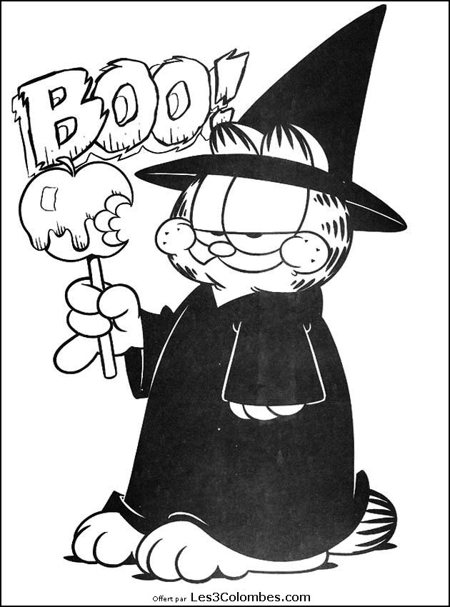 Scène d'Halloween avec une sorcière et des citrouilles au clair de lune