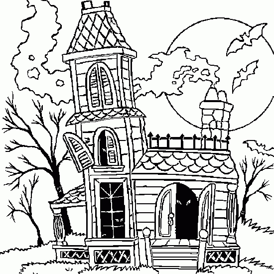 Scène d'Halloween avec une sorcière et un chat dans un décor nocturne