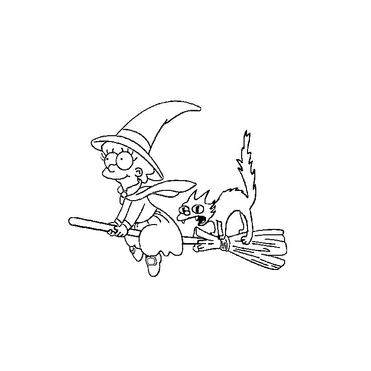 Scène de Halloween avec une sorcière et des décorations effrayantes