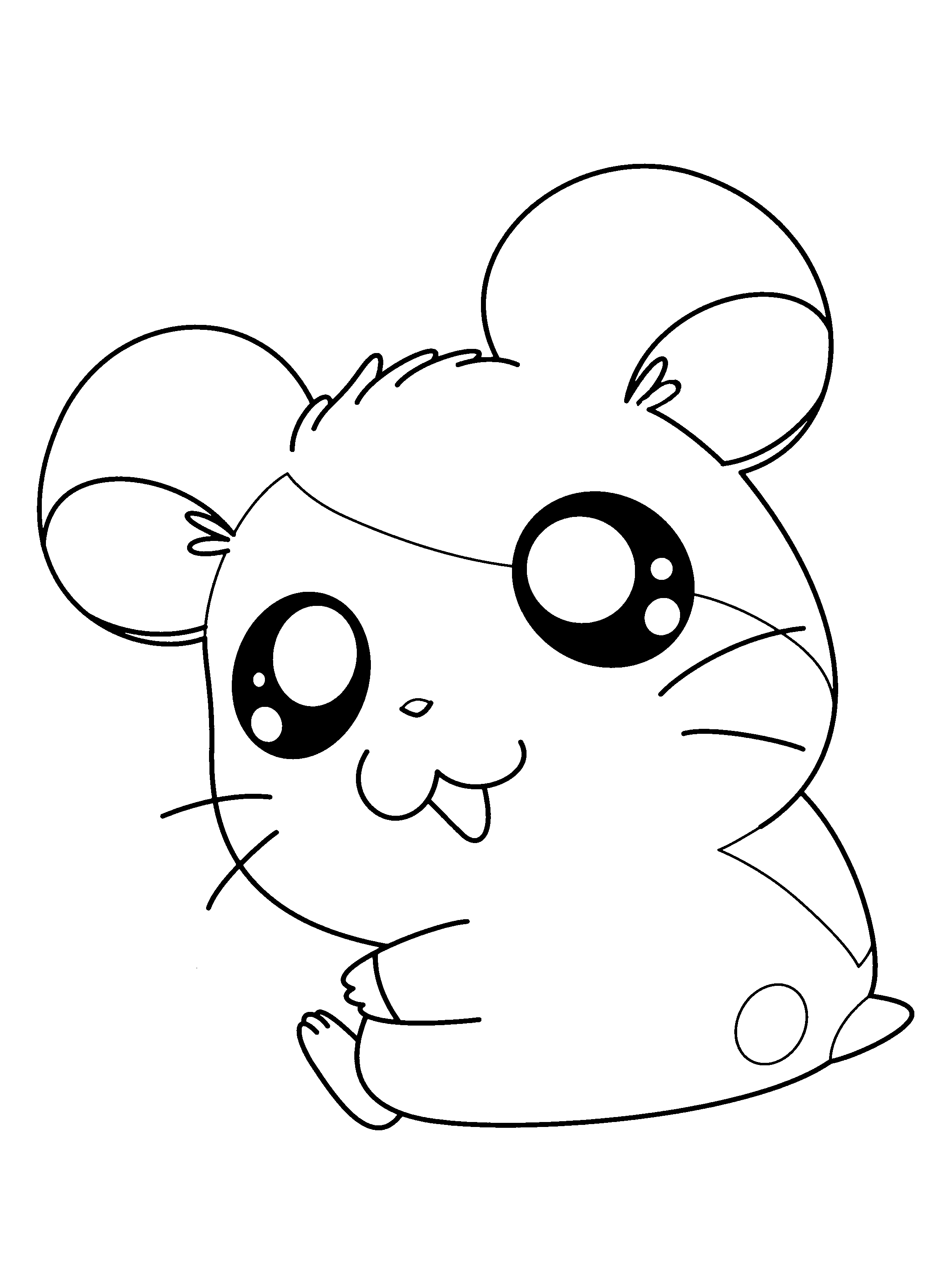 Hamtaro se repose paisiblement dans un champ fleuri