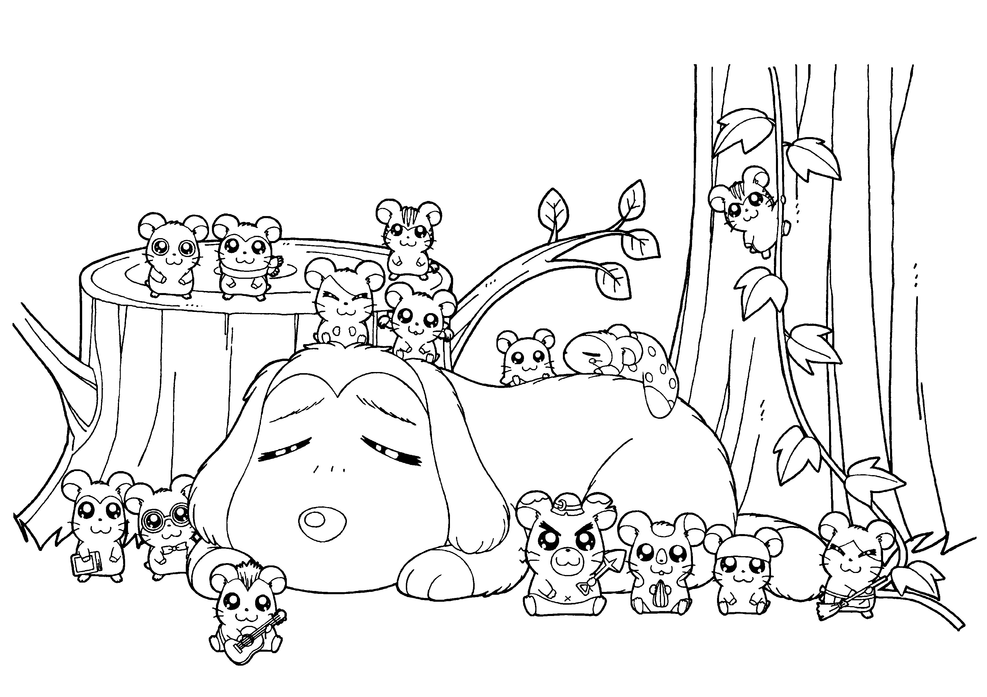 Hamtaro et ses amis en pleine aventure au jardin