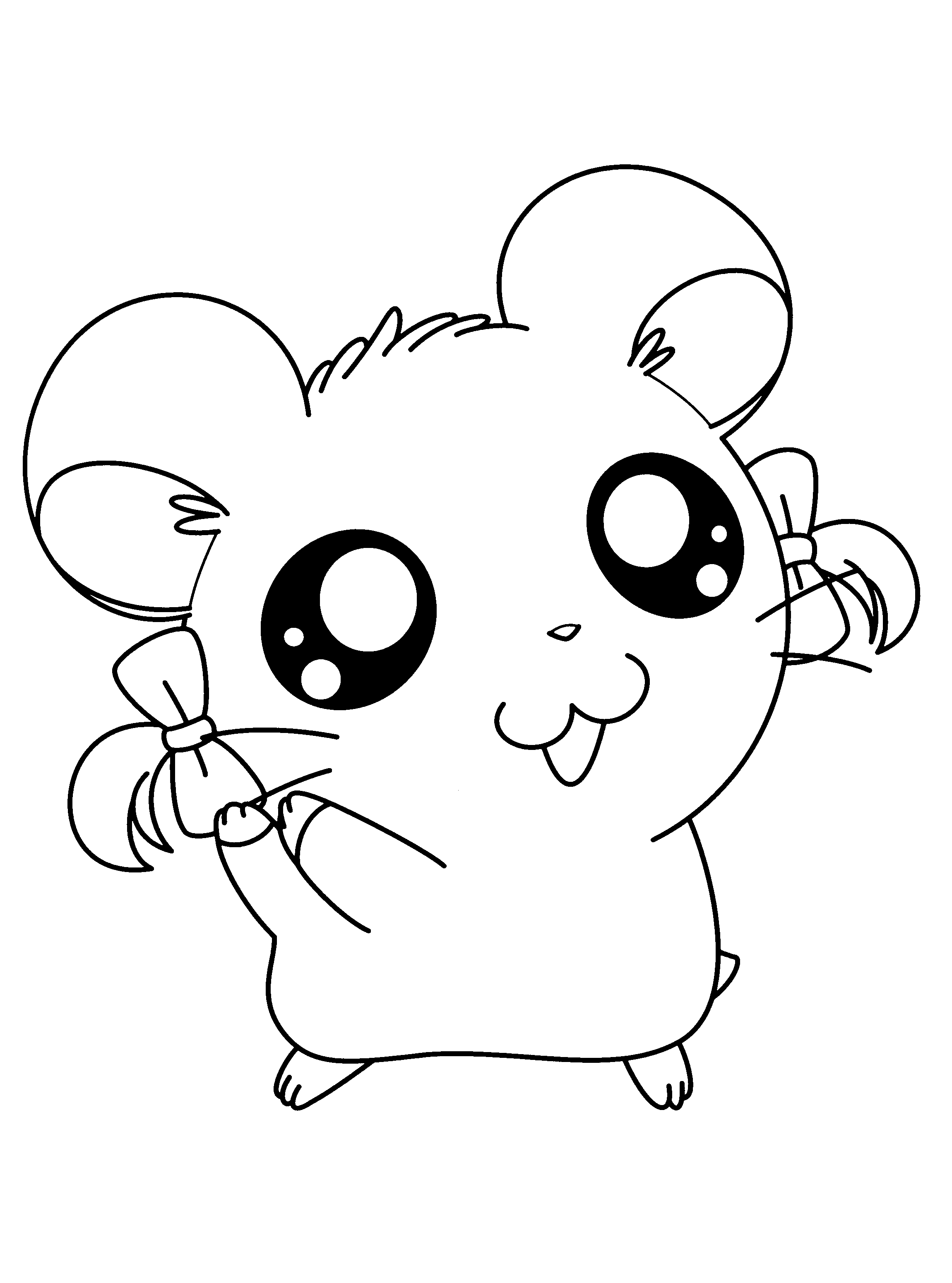 Hamtaro en pleine exploration dans son environnement naturel