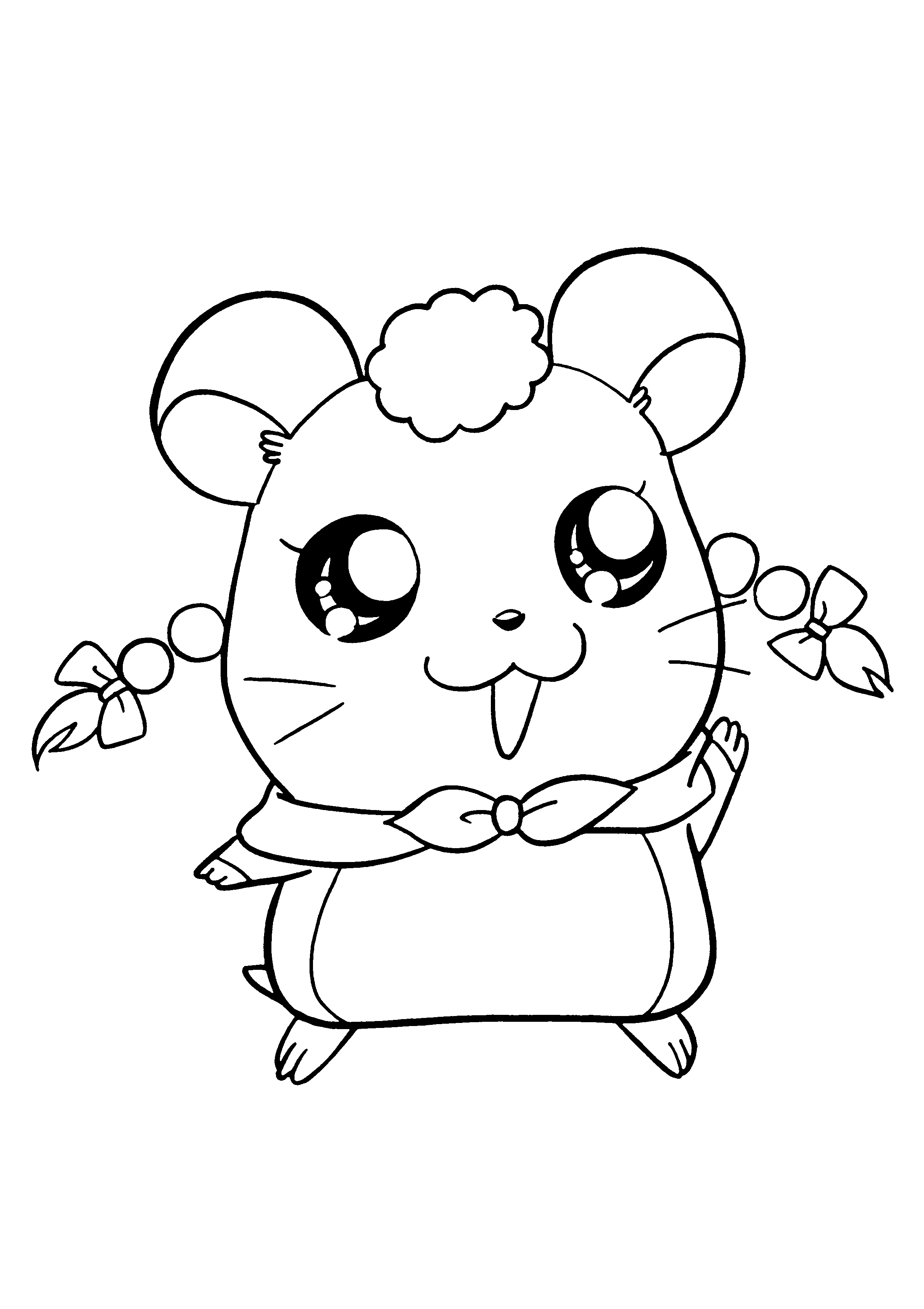Hamtaro et ses amis jouant dans un champ de fleurs