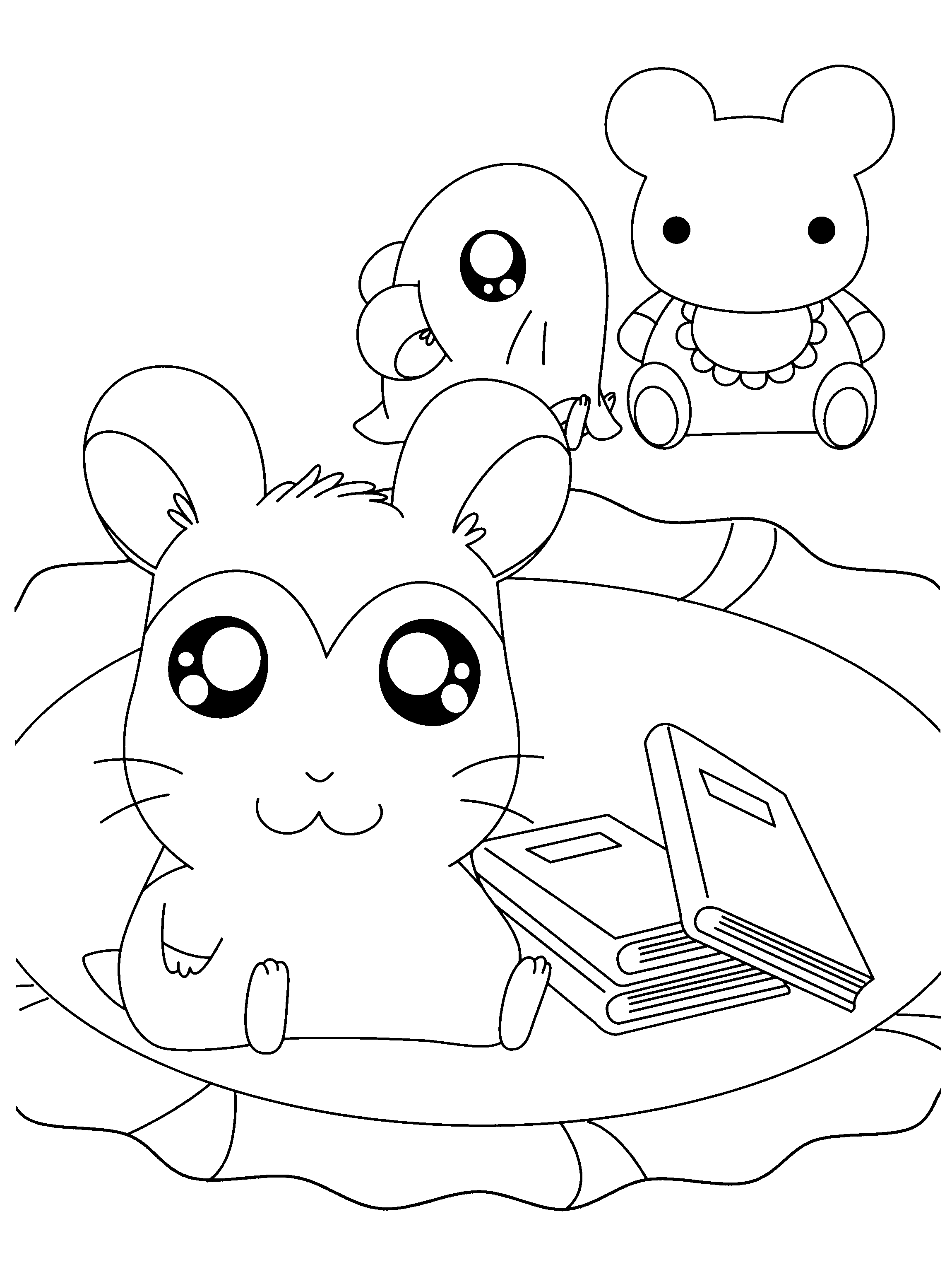Hamtaro en pleine exploration dans un décor naturel