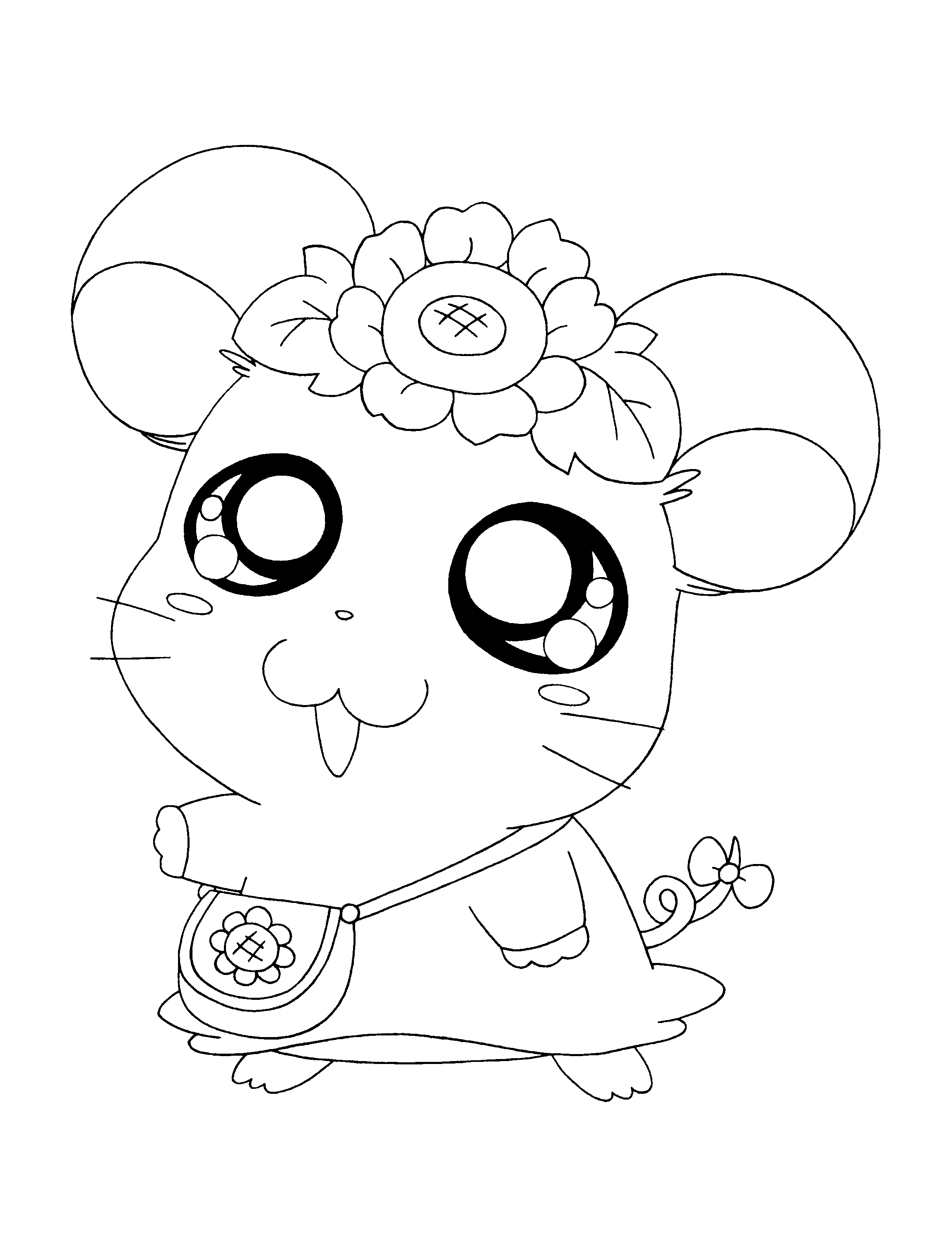Hamtaro et ses amis s'amusent dans un décor naturel