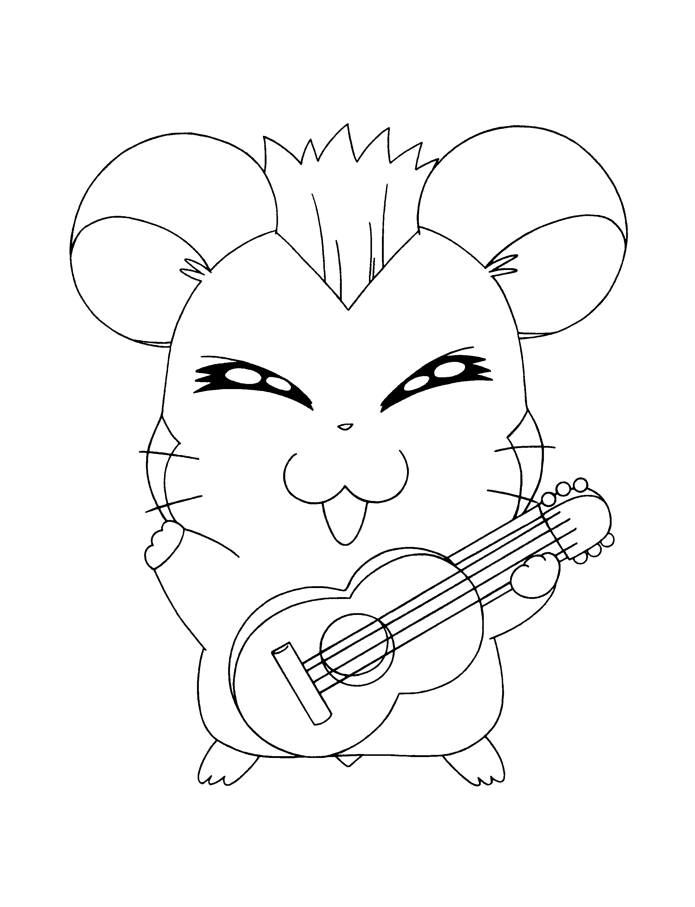 Hamtaro jouant joyeusement dans un jardin fleuri