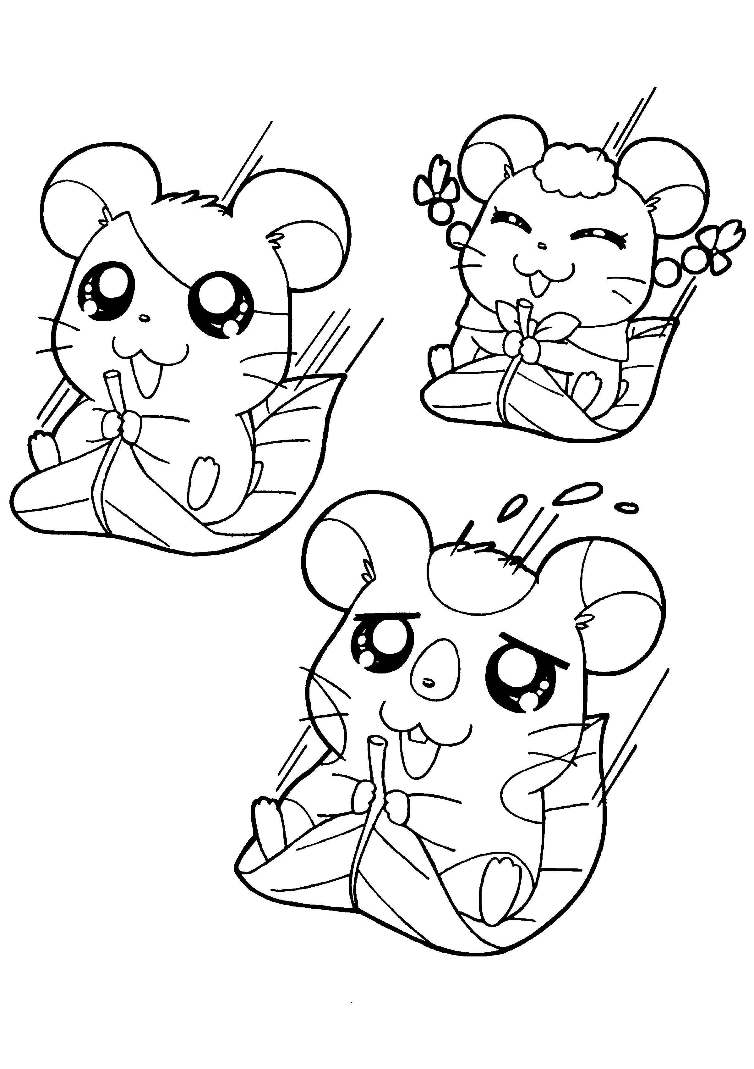 Hamtaro en pleine exploration dans un décor naturel