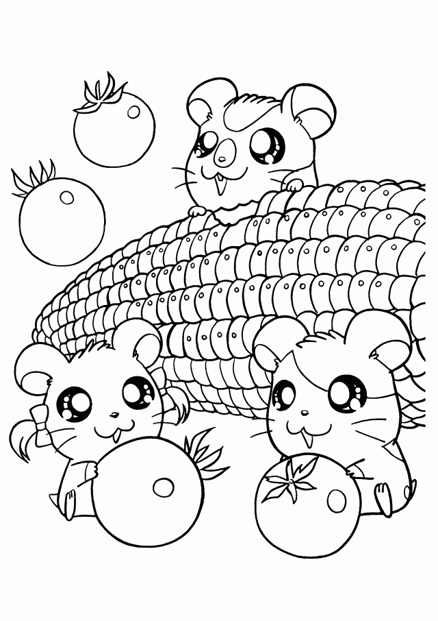 Hamtaro et ses amis en pleine aventure dans un paysage naturel