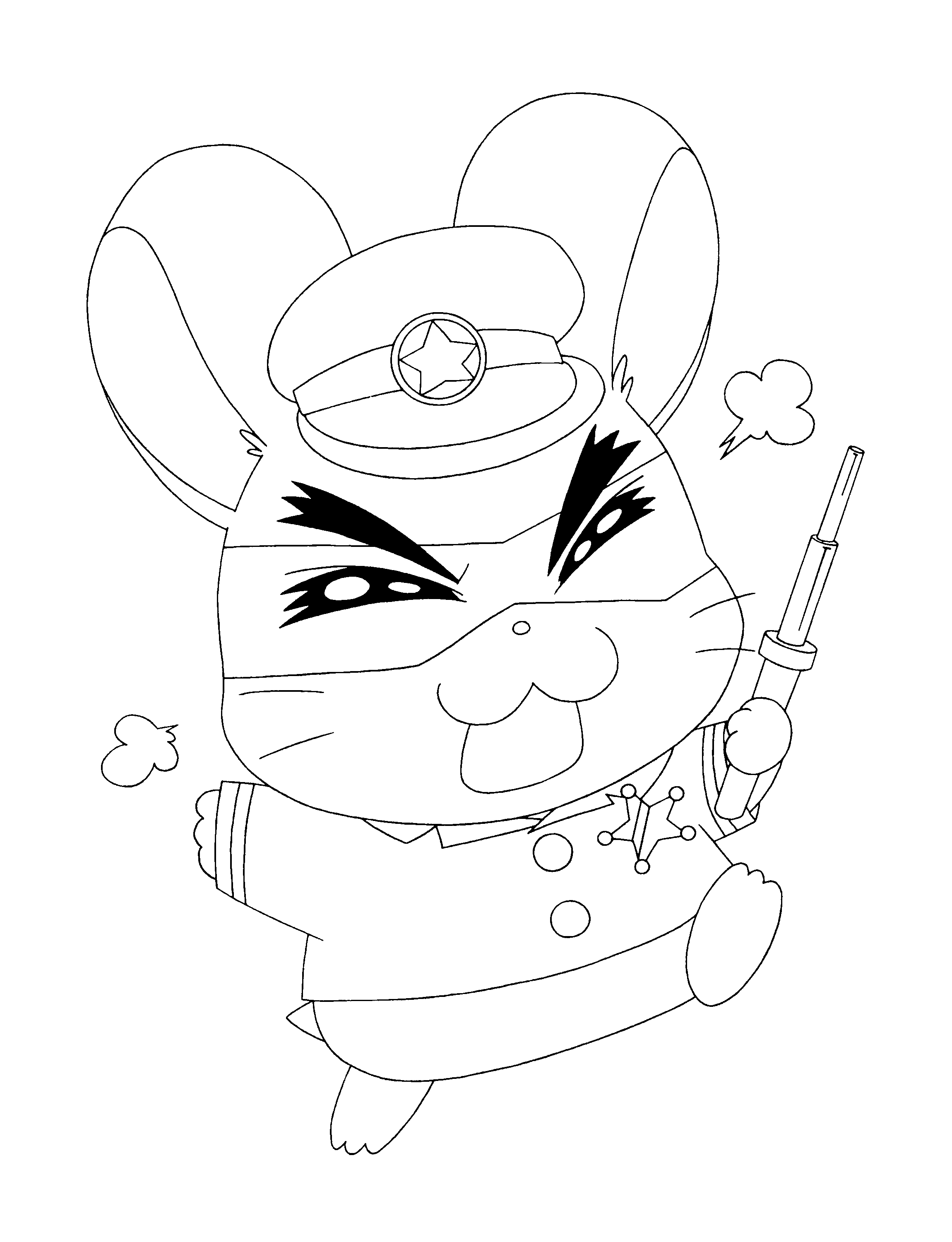 Hamtaro et ses amis dans une scène de jeu joyeux
