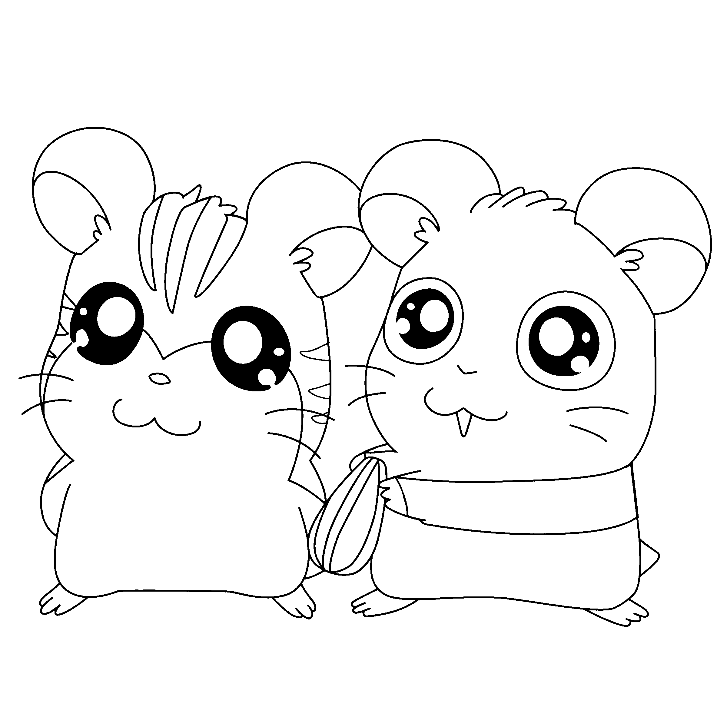 Hamtaro et ses amis explorent un champ ensoleillé