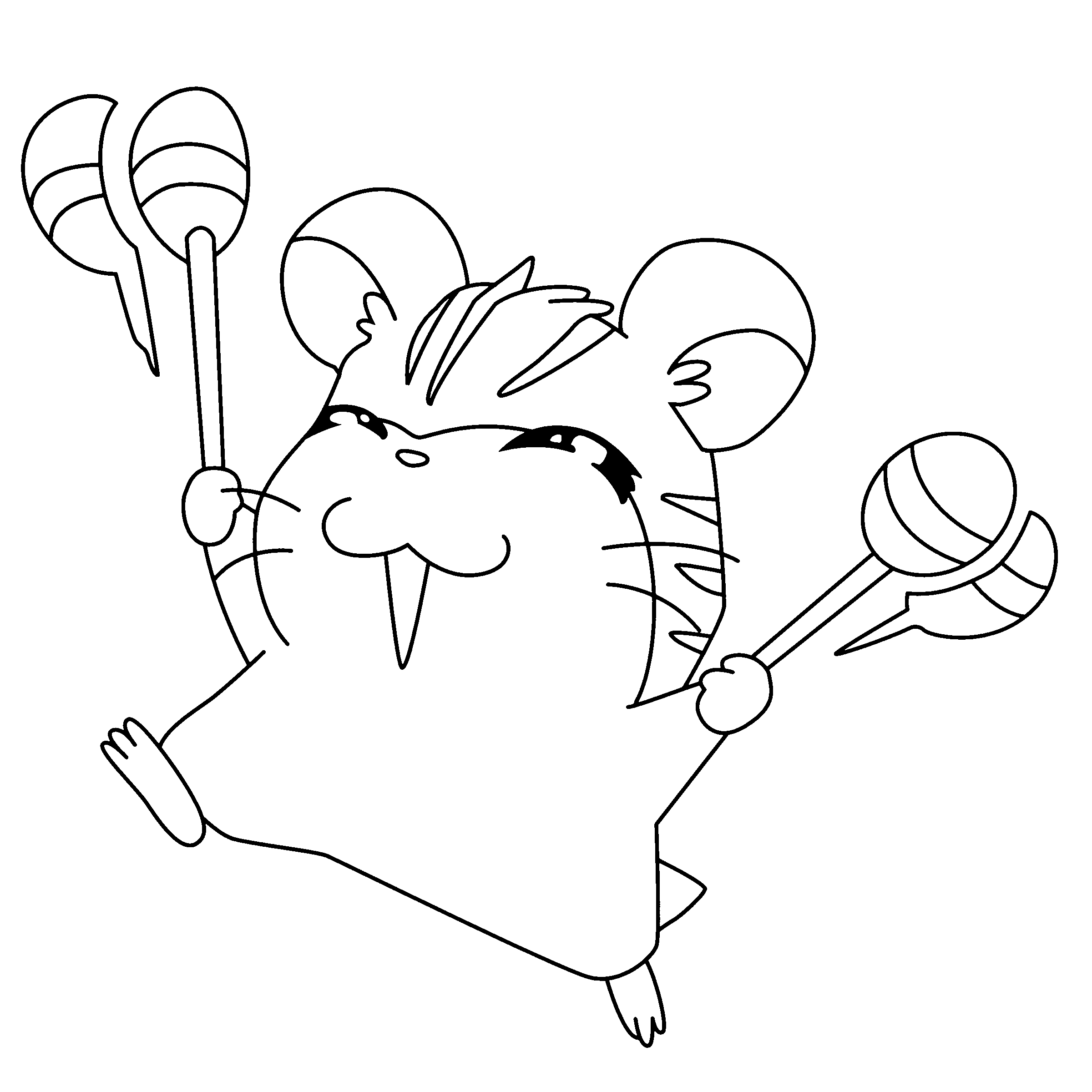Hamtaro et ses amis en pleine aventure sous un ciel étoilé