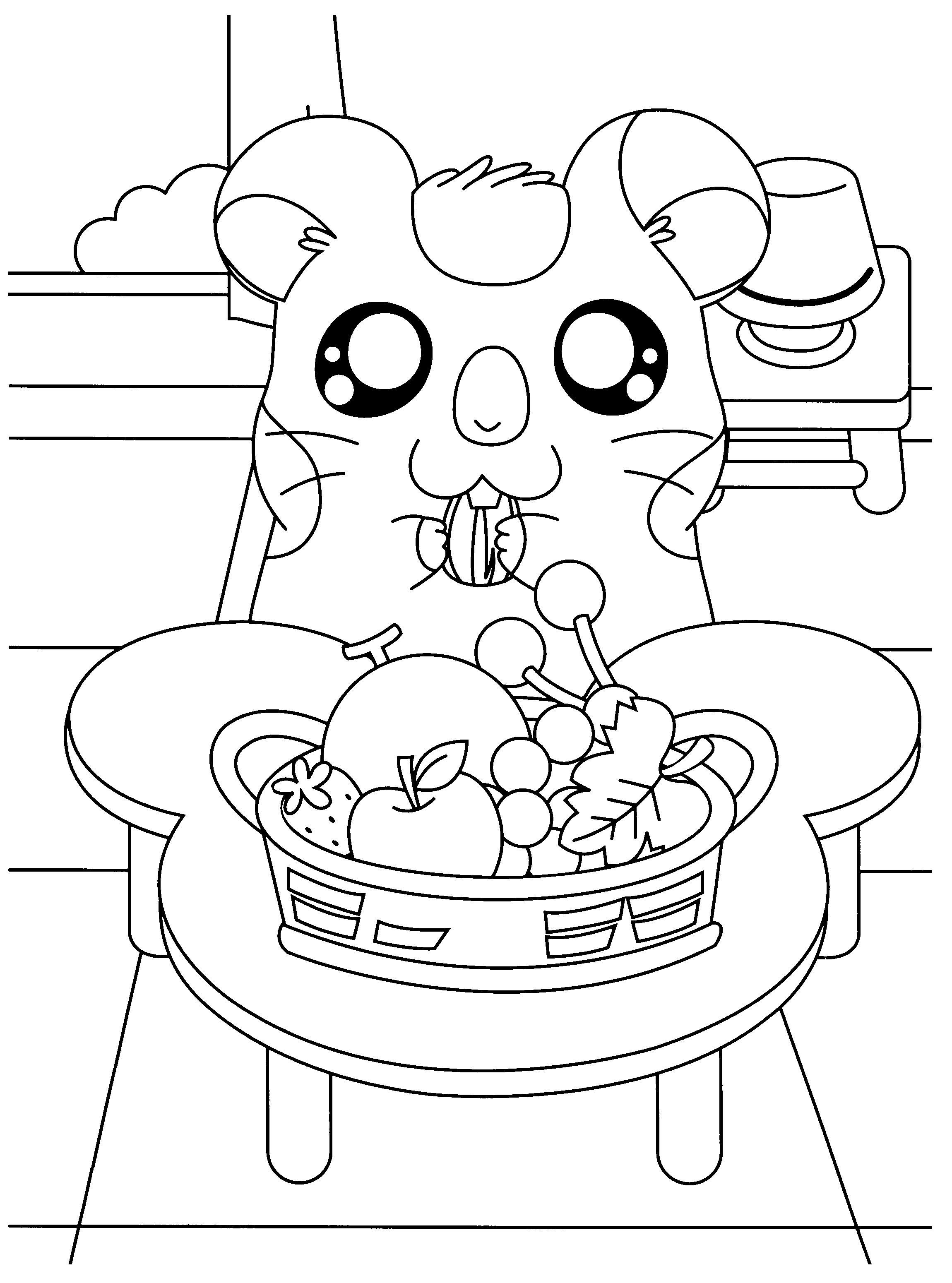 Hamtaro et ses amis s'amusent dans un jardin coloré