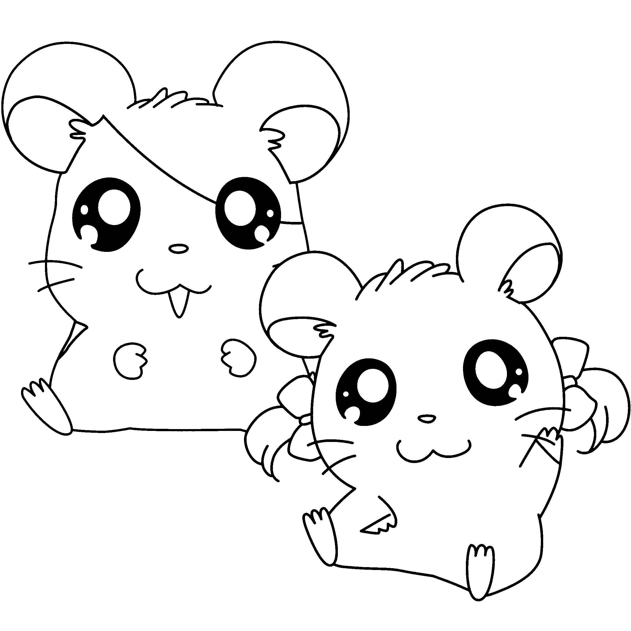 Hamtaro et ses amis jouant dans un champ fleuri
