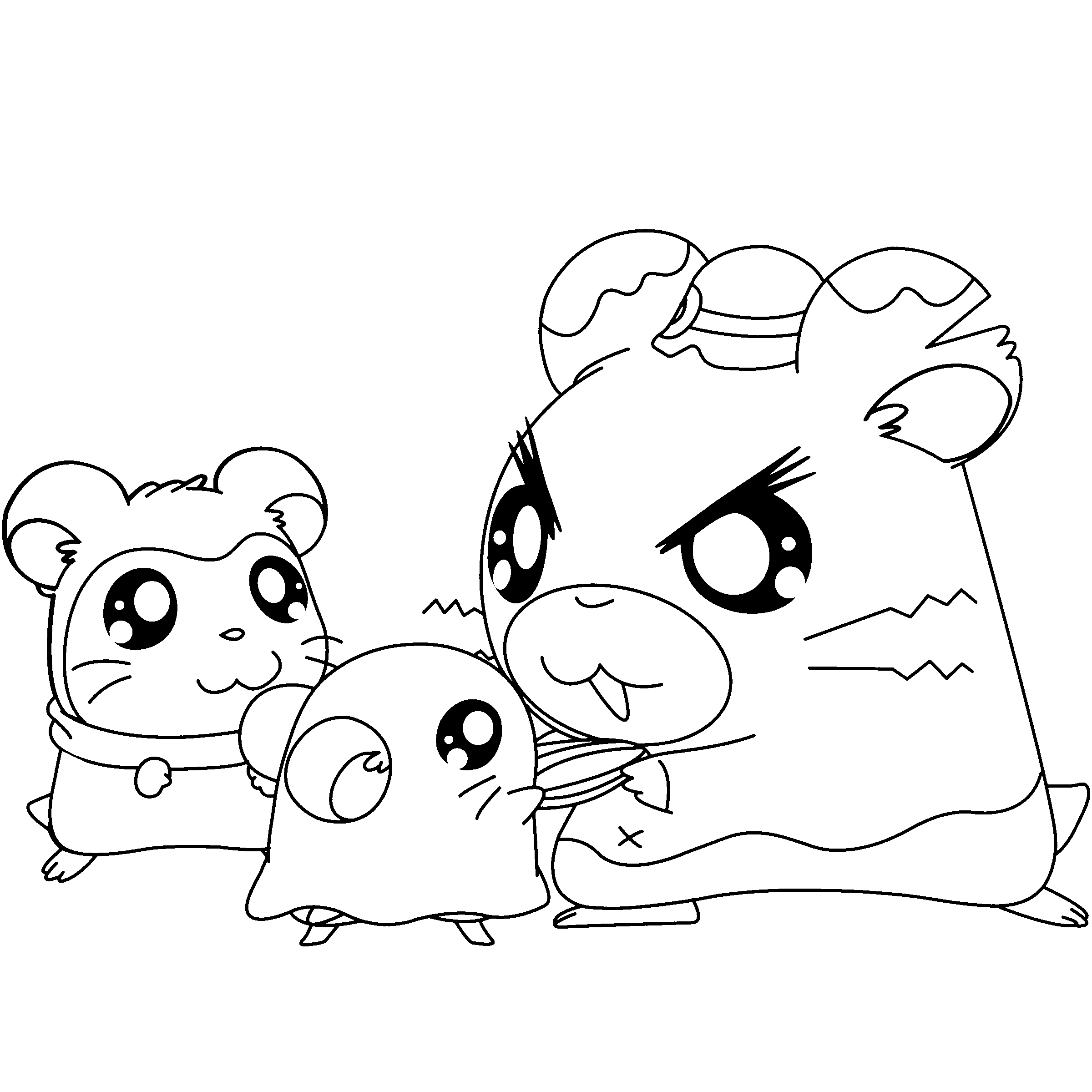 Un hamtaro joyeux entouré de fleurs dans un décor naturel