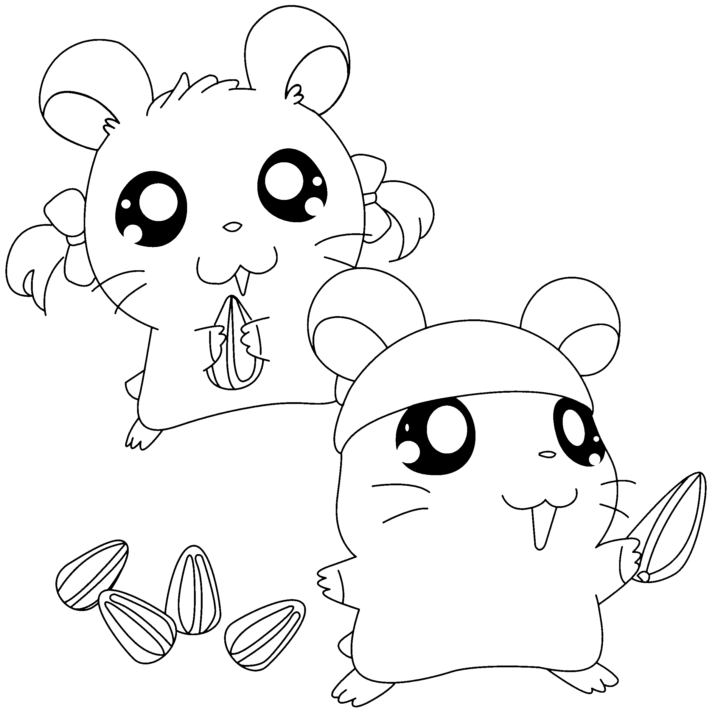 Hamtaro et ses amis explorent un jardin ensoleillé