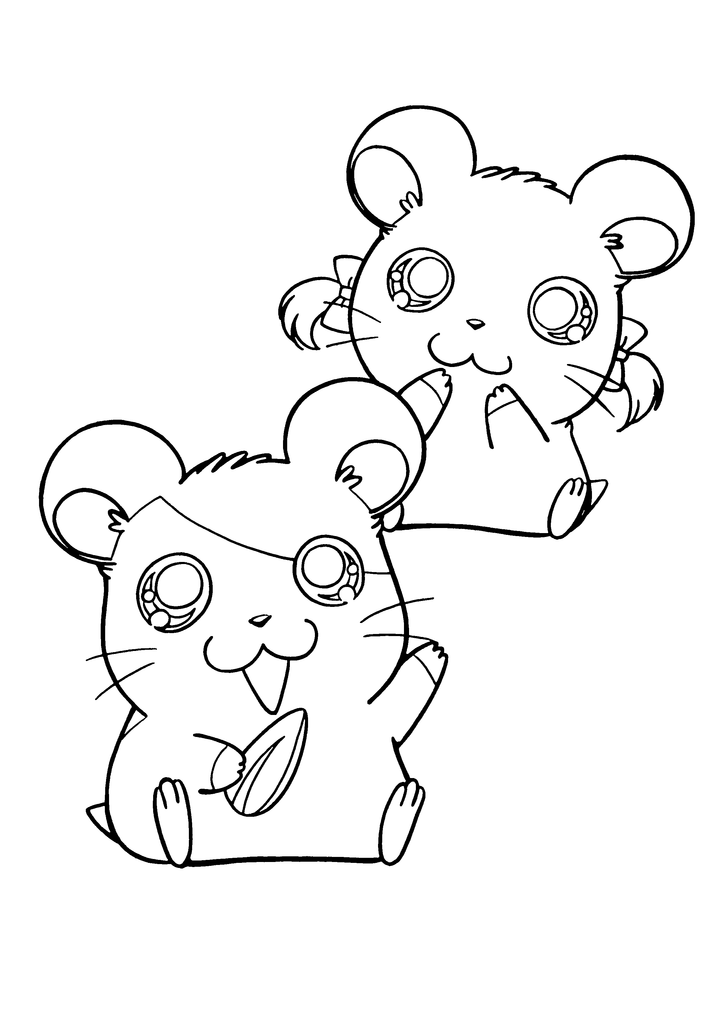 Hamtaro en pleine exploration dans un paysage enjoué