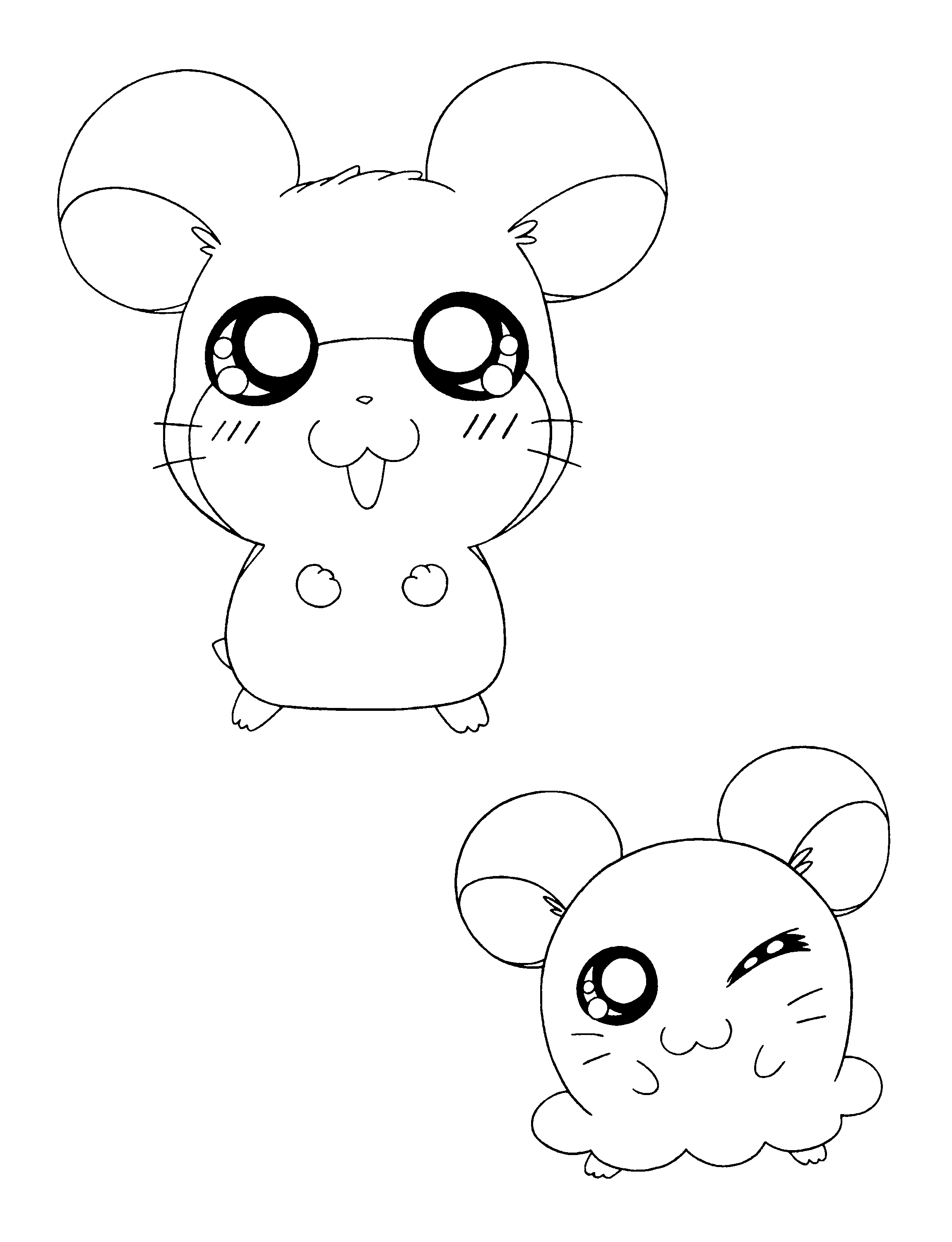 Hamtaro et ses amis s'amusent dans un jardin fleuri