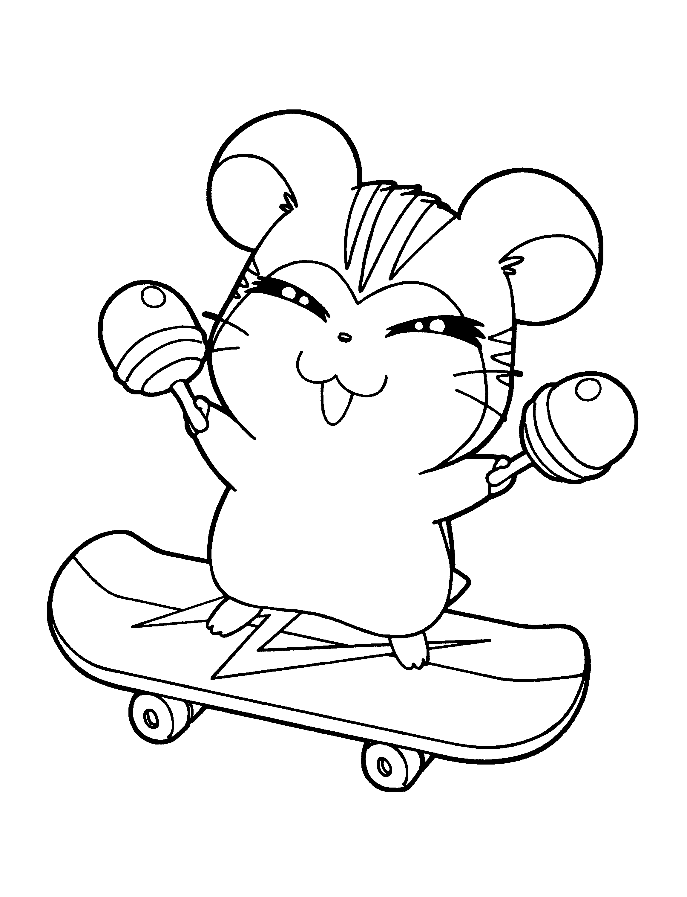 Hamtaro et ses amis se retrouvent dans un champ fleuri