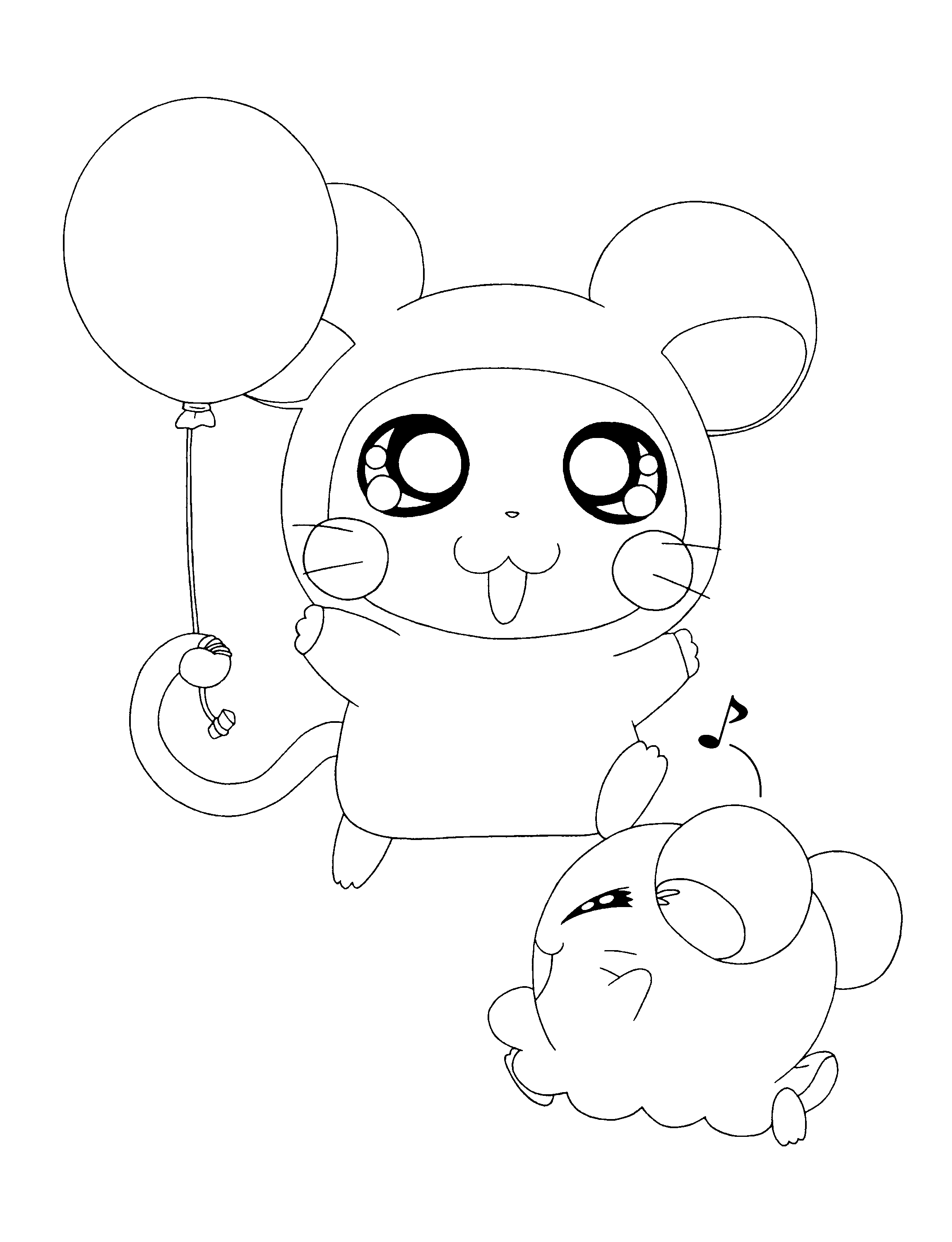 Hamtaro et ses amis en pleine aventure dans un décor naturel