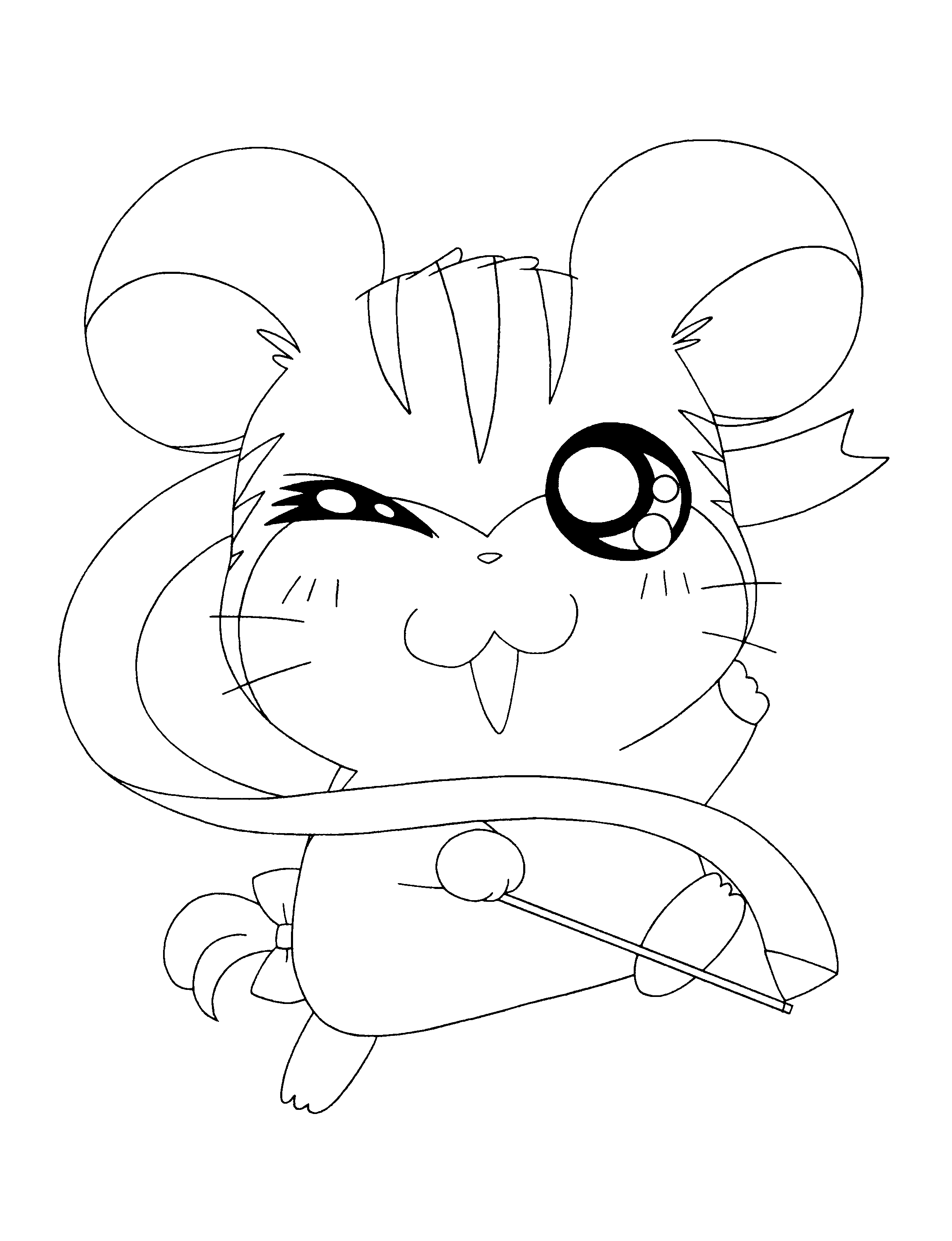 Hamtaro se prélasse dans un décor joyeux