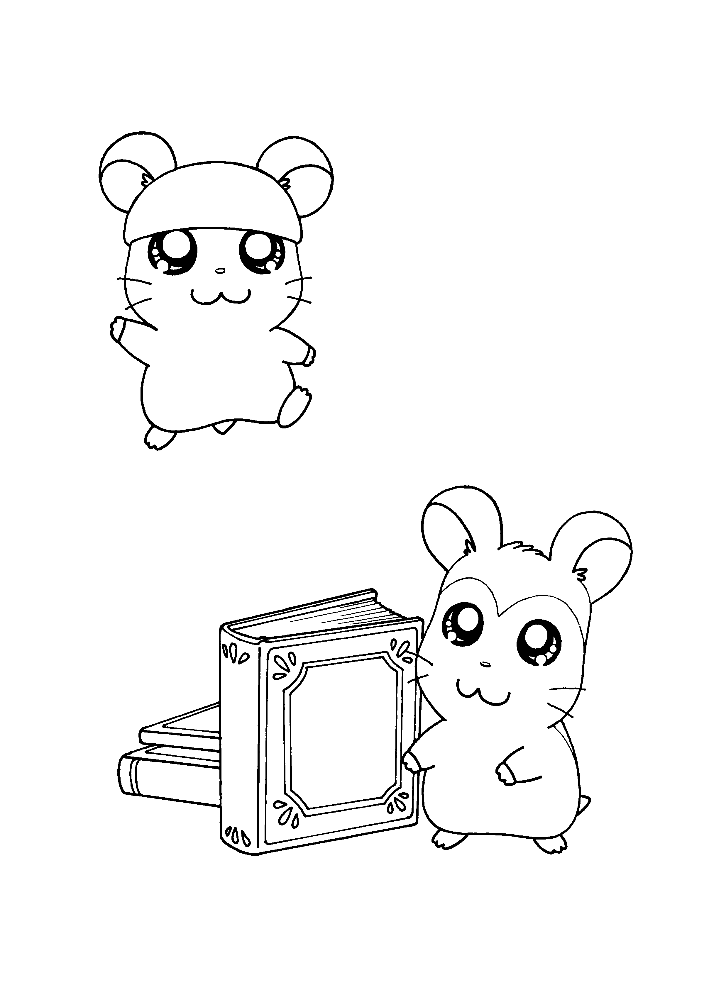 Hamtaro en pleine aventure parmi des fleurs