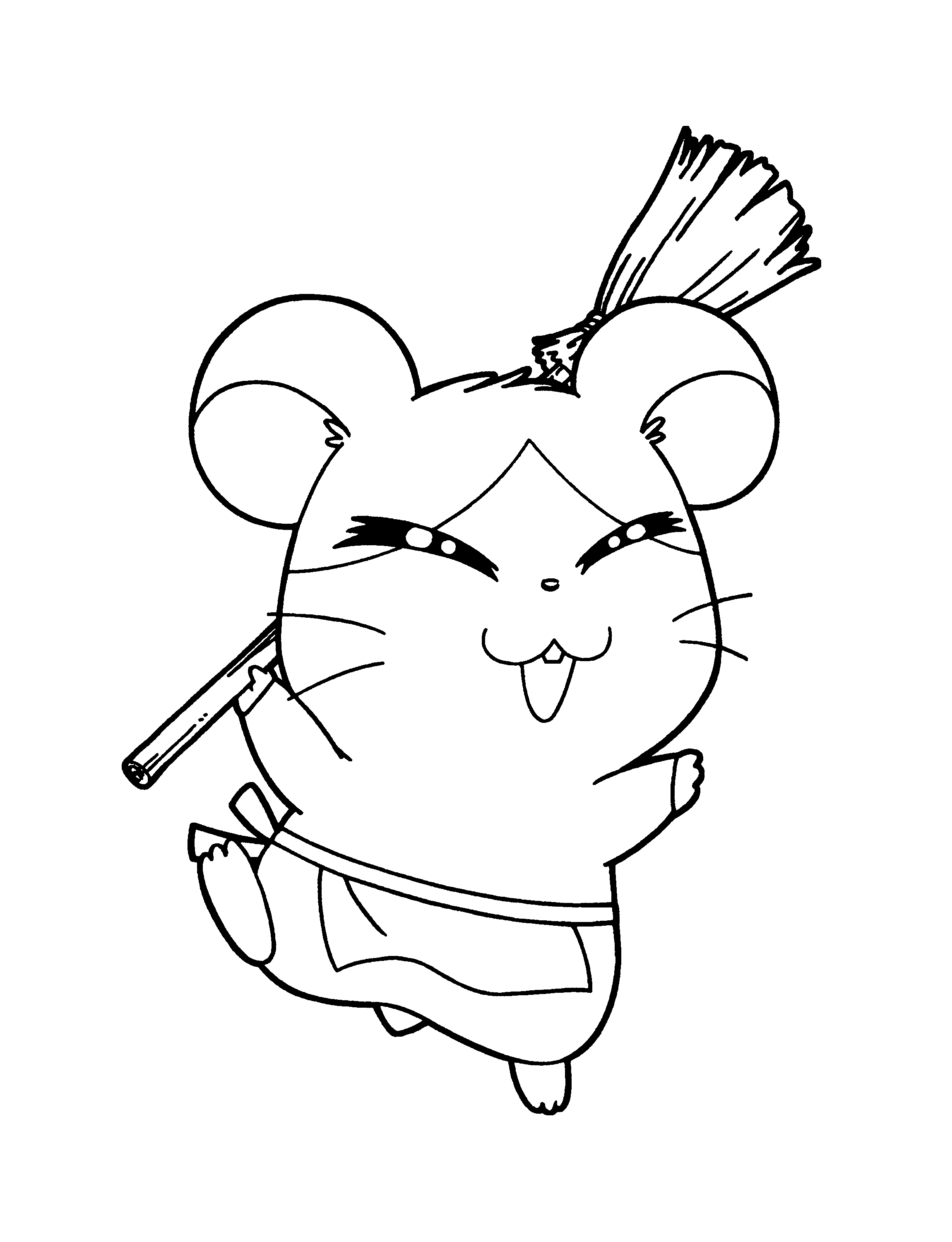Hamtaro en pleine exploration dans un décor naturel