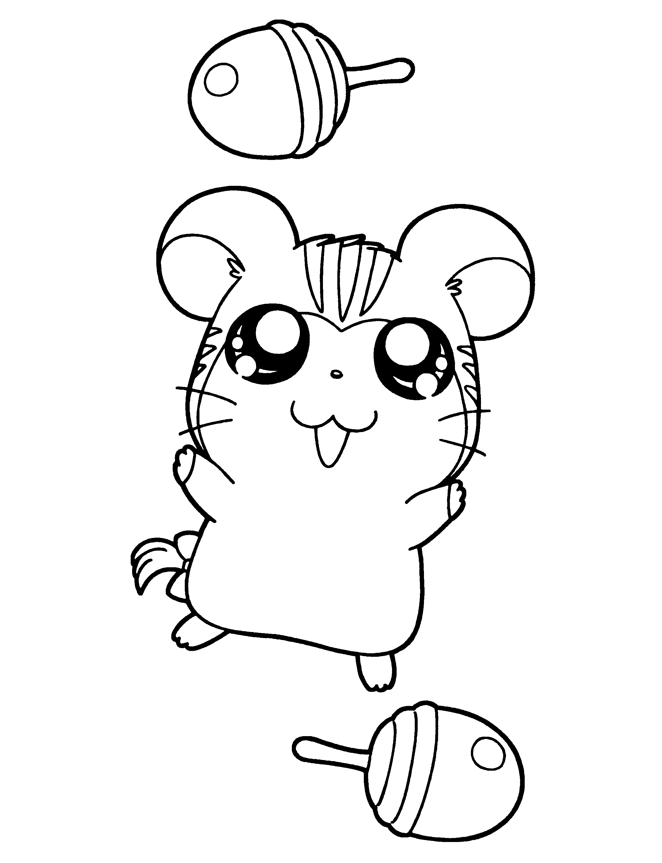 Hamtaro et ses amis en pleine aventure dans un décor naturel