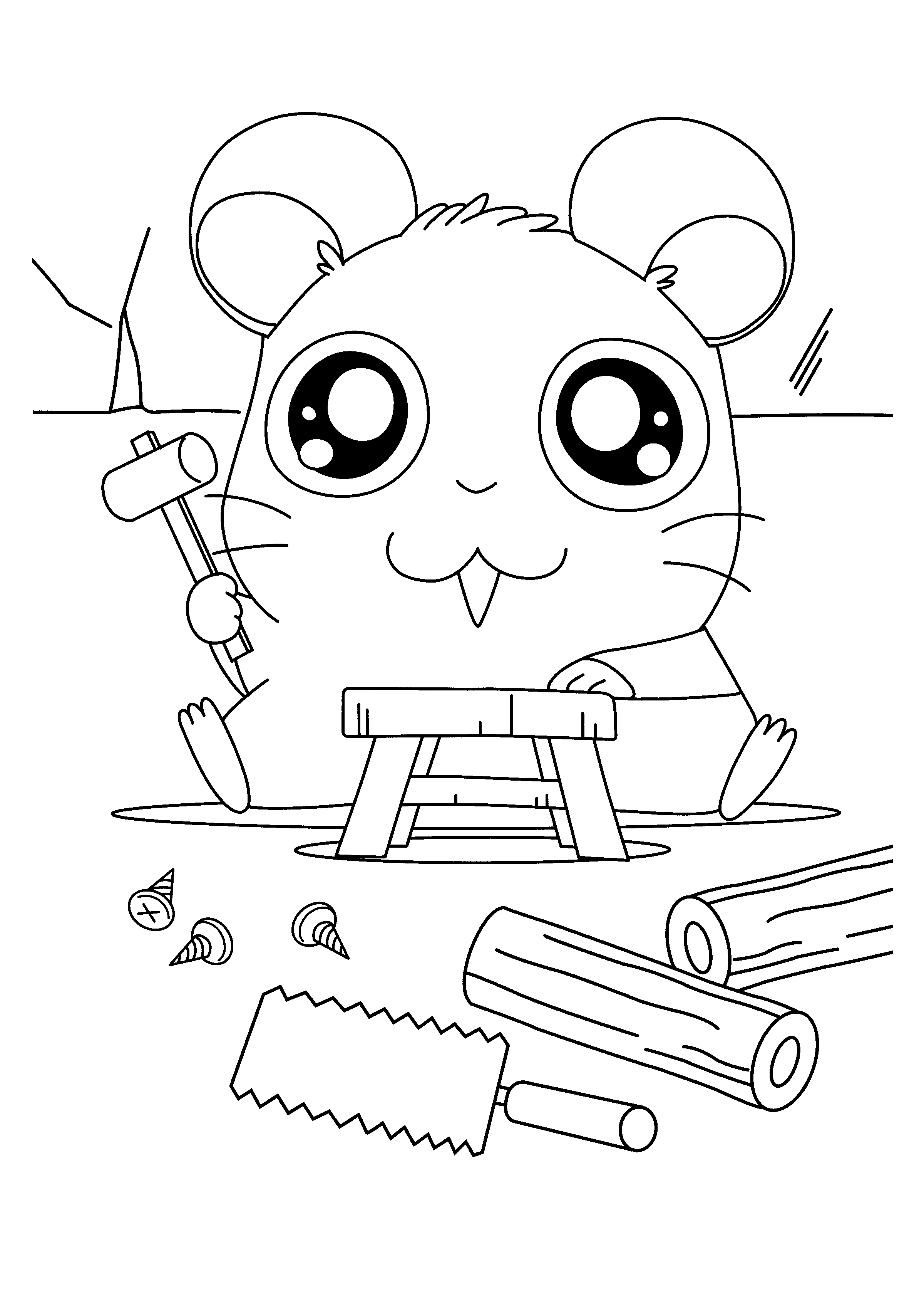 Hamtaro en pleine exploration dans un paysage naturel