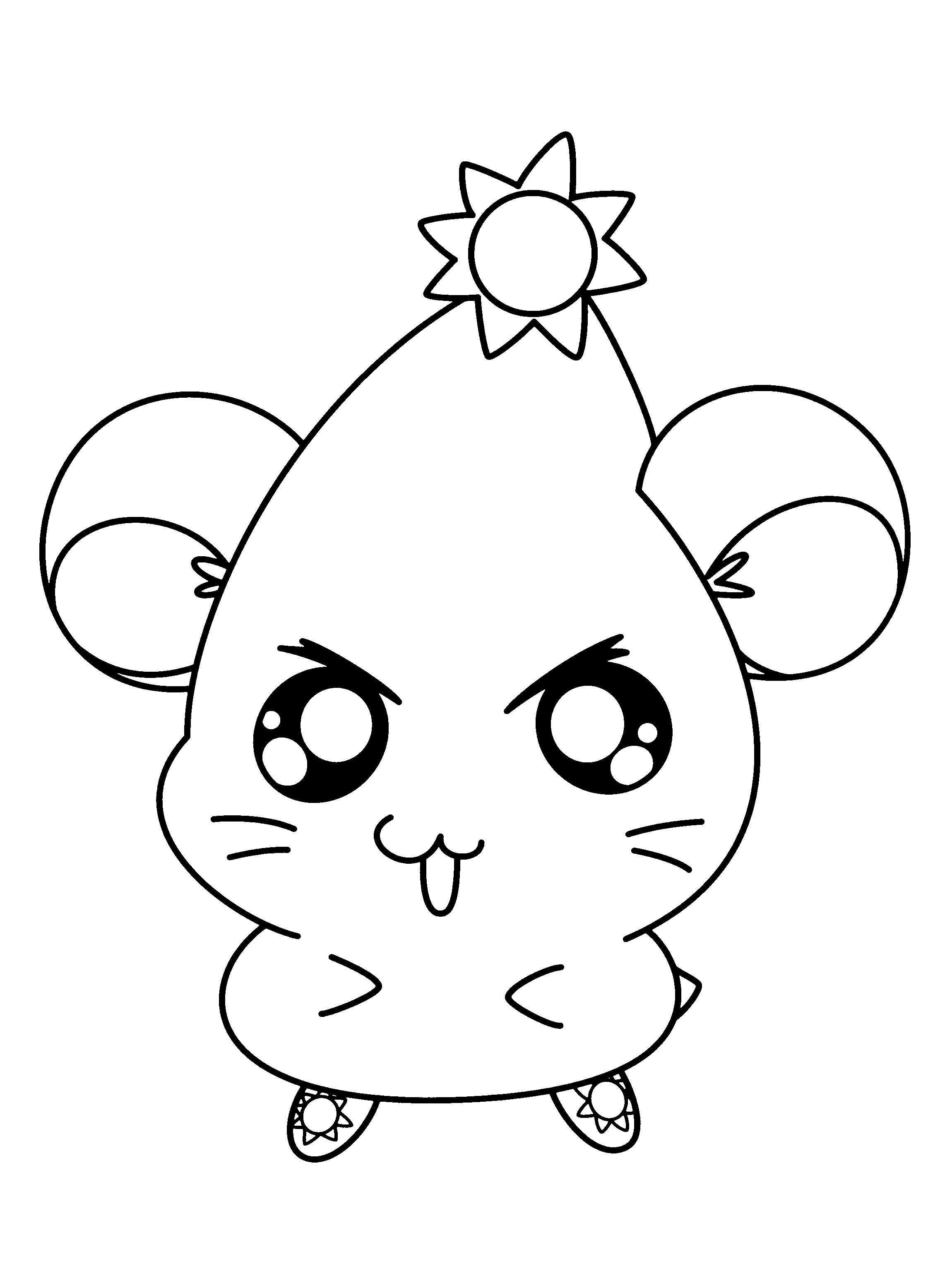 Hamtaro et ses amis en pleine aventure sous un ciel étoilé
