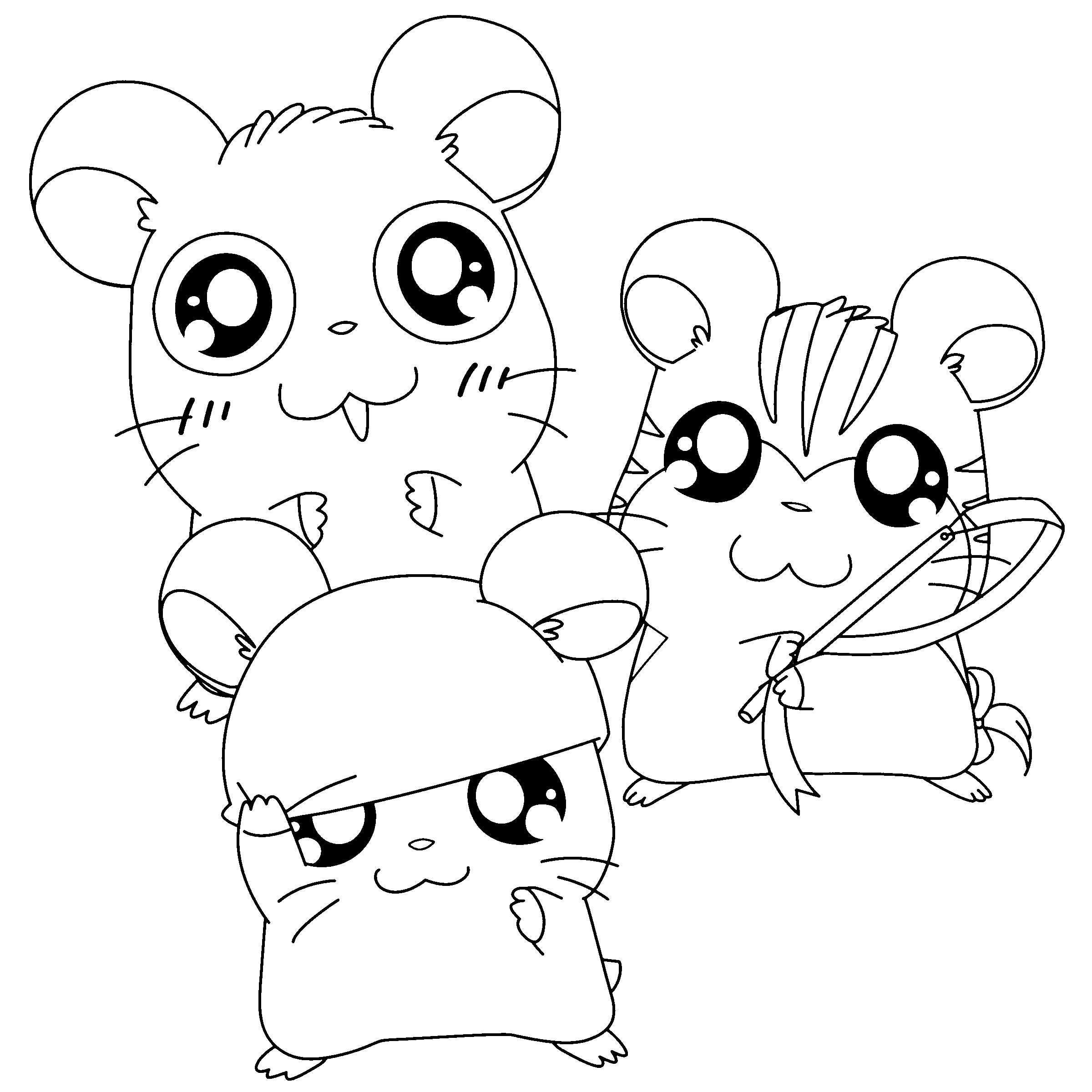 Hamtaro et ses amis se retrouvent dans un décor naturel